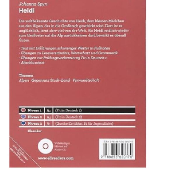Heidi Abridged Book in German -- Junge ELI Lekturen A1 Heidi + Downlodable Audio - Picture 6 of 6